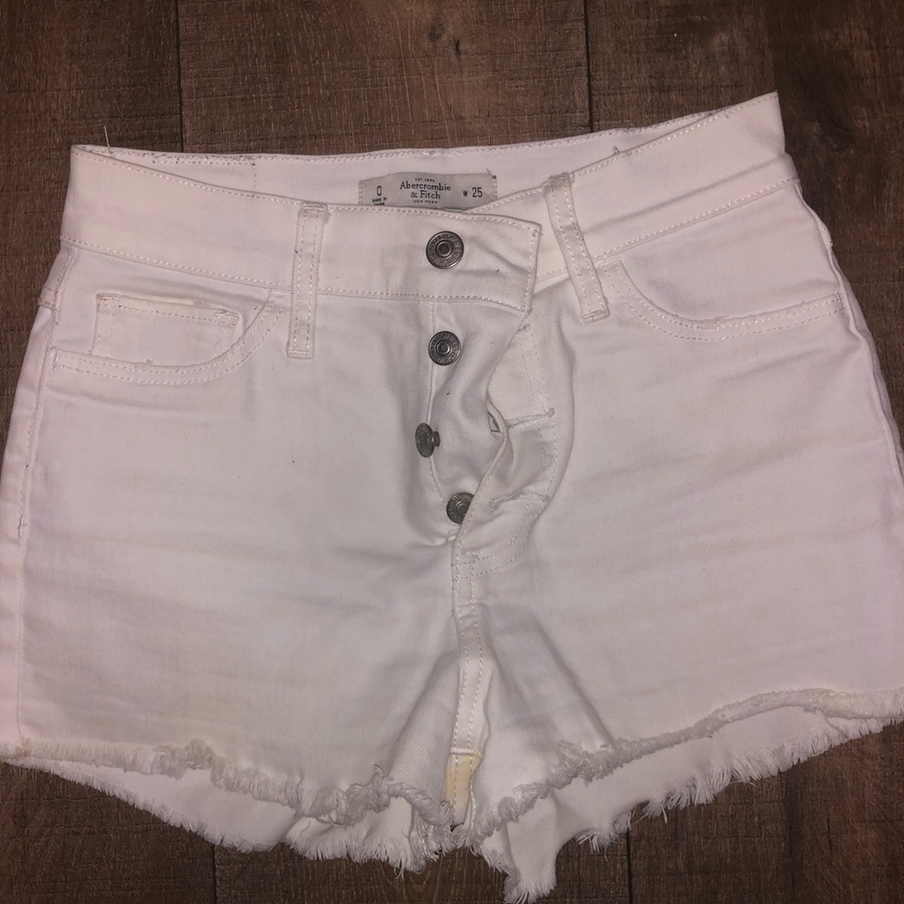 HOLLISTER High Rise White Shorts